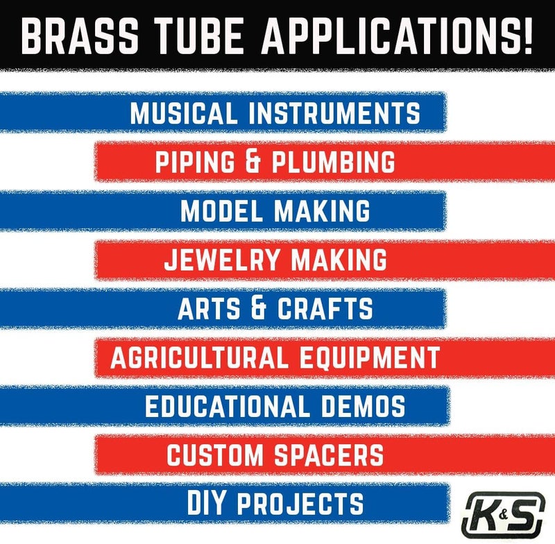 K & S Precision Metals K&S 8127 Round Brass Tube, 1/8" OD x 0.014" Wall x 12" Long - Precision Metal for Crafts and Model Projects - Image 5